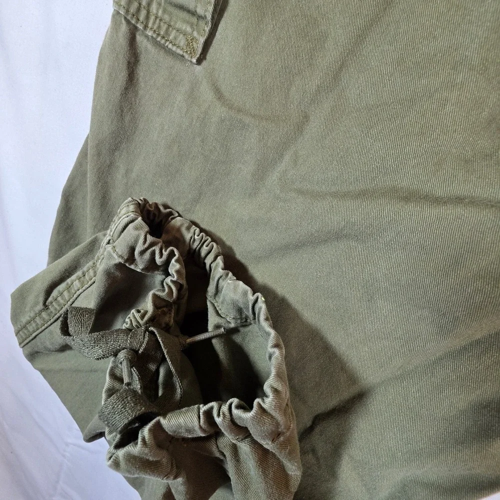 Levis 94 Baggy Cargo Pants Olive Green W30 L30 Utility Drawstring Hem